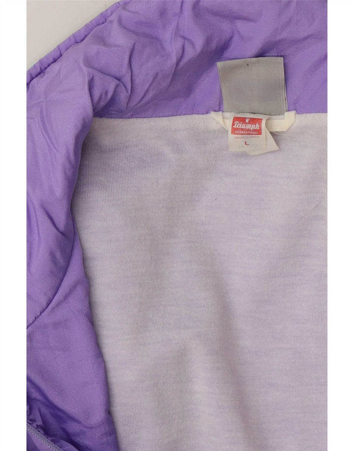 Golden Cup Mens Full Tracksuit Large Purple Polyamide
