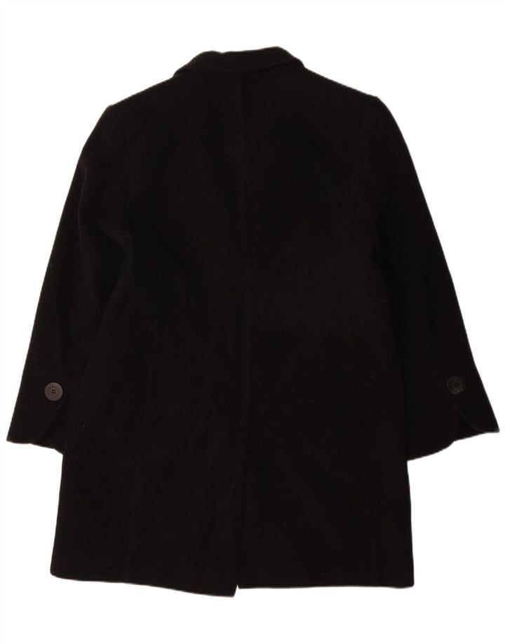 Vintage Damen Mantel UK 14 Großes Schwarz geblümt