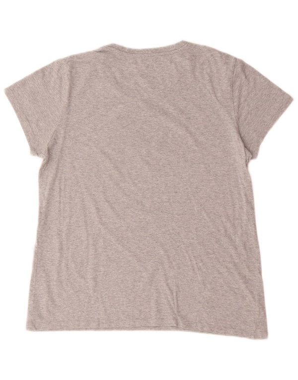 Levi's Damen 501 Graphic T-Shirt Top UK 16 Large Grau Baumwolle