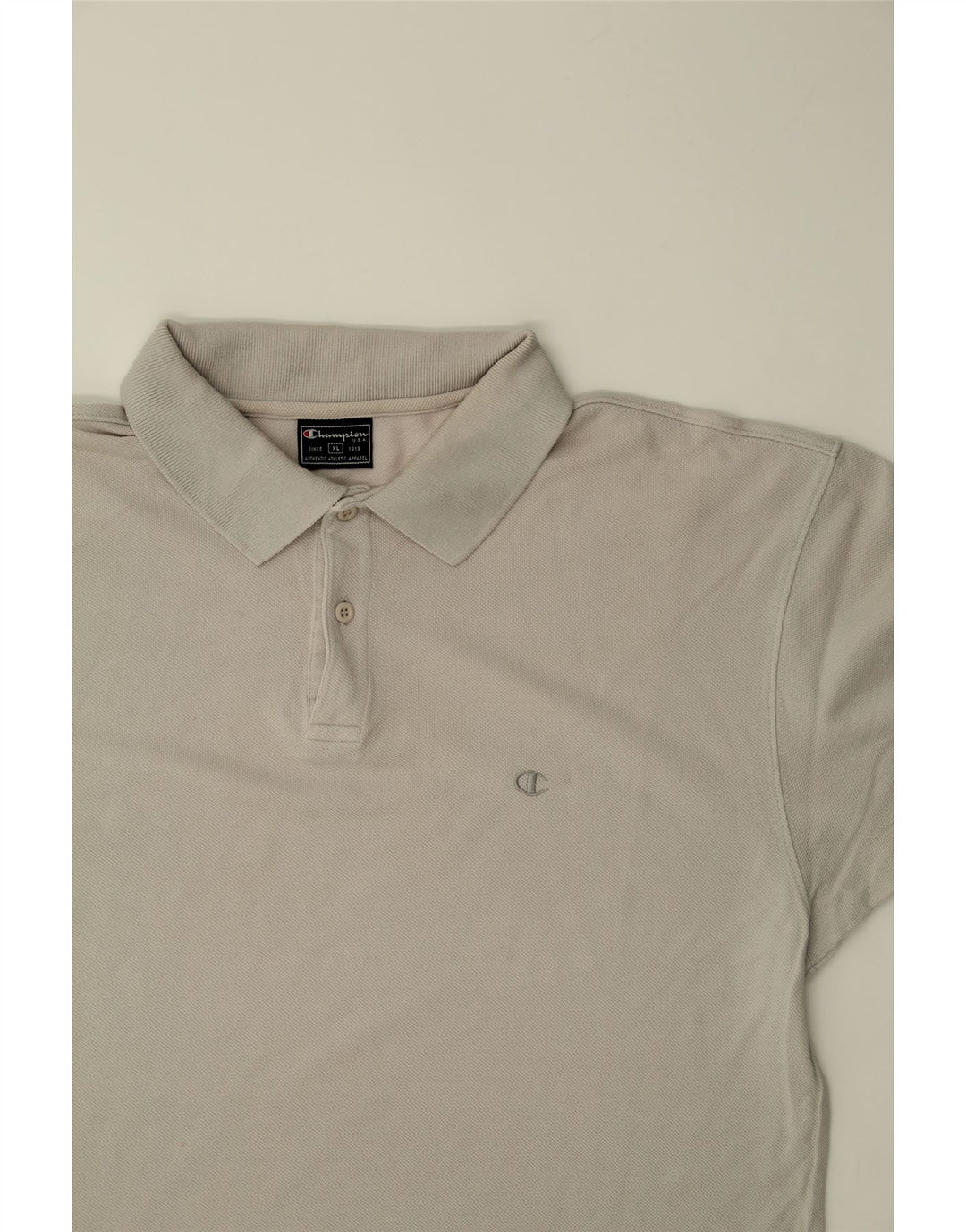 CHAMPION Mens Polo Shirt XL White Cotton Vintage Champion and Second-Hand Champion from Messina Hembry 