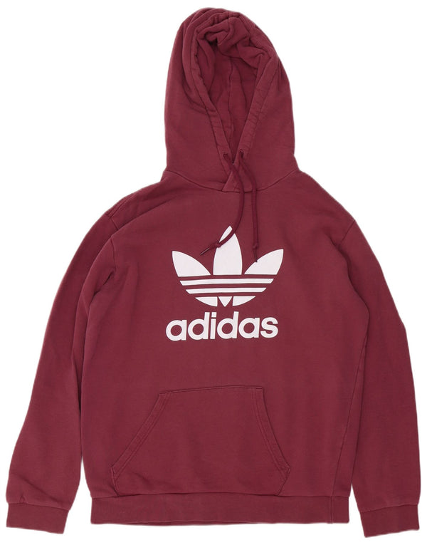 Adidas Grafisk hættetrøje til mænd Medium Bourgogne bomuld