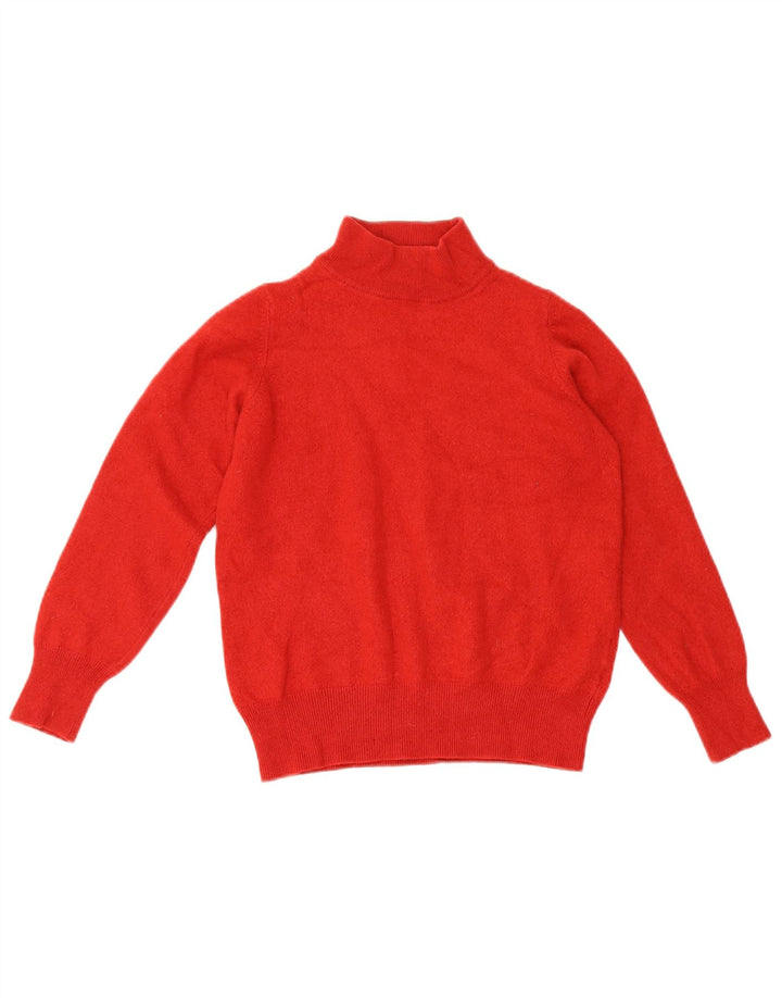 Marks & Spencer Womens Crop Turtle Neck Jumper Sweater UK 16 Large Red