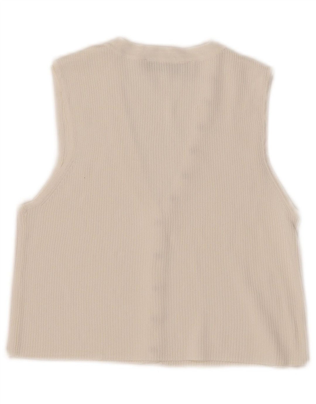 Zara Womens Sleeveless Crop Top UK 10 Small White
