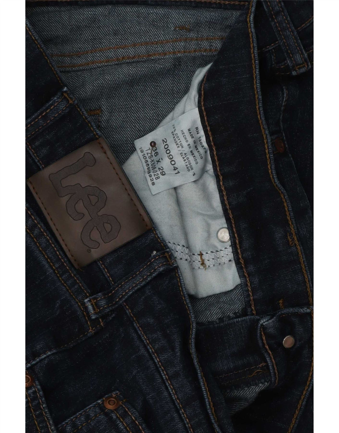 Lee Straight Jeans til mænd W36 L29 marineblå bomuld