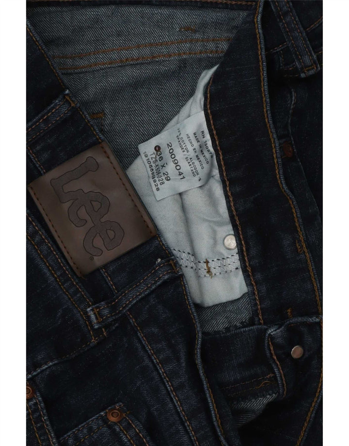 Lee Straight Jeans til mænd W36 L29 marineblå bomuld