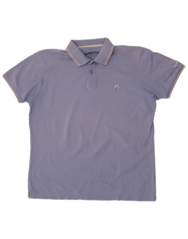 Harmont & Blaine Mens Polo Shirt 2XL Blue Cotton