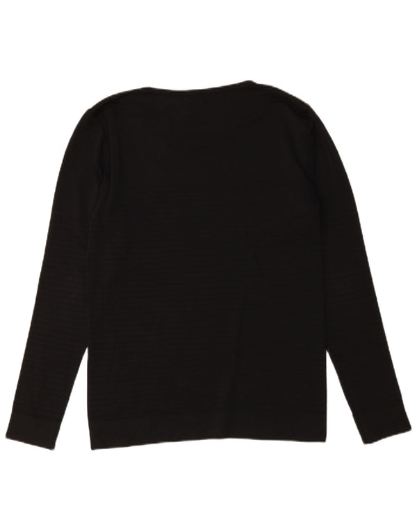 Nike Mens Dri Fit Top Long Sleeve Medium Black Polyester