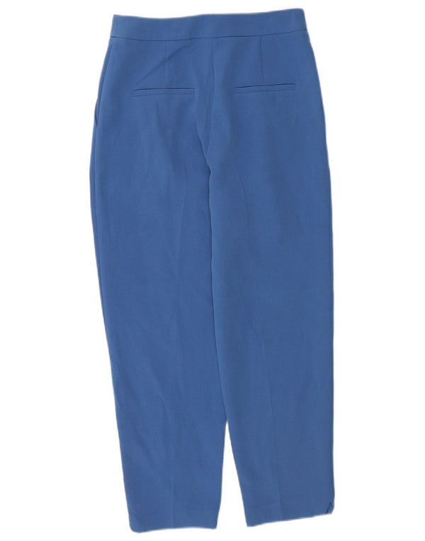 Topshop γυναικείο ψηλόμεσο κομμένο παντελόνι UK 8 Small W26 L25 Blue