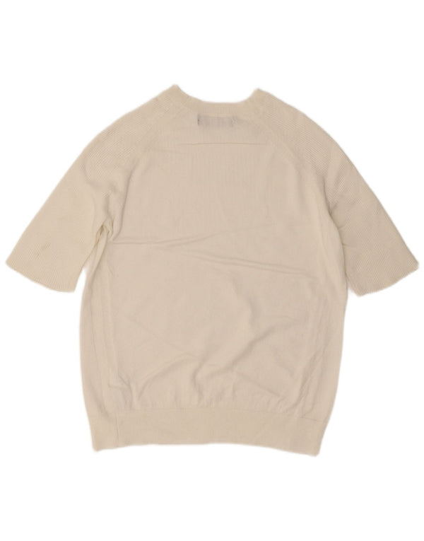 Marks & Spencer Jersey con Cuello Barco para Mujer UK 10 Small White