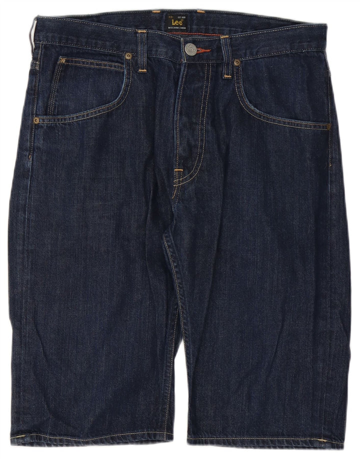 Lee Mens 5 Pocket Short Denim Shorts W32 Medium Navy Blue Cotton