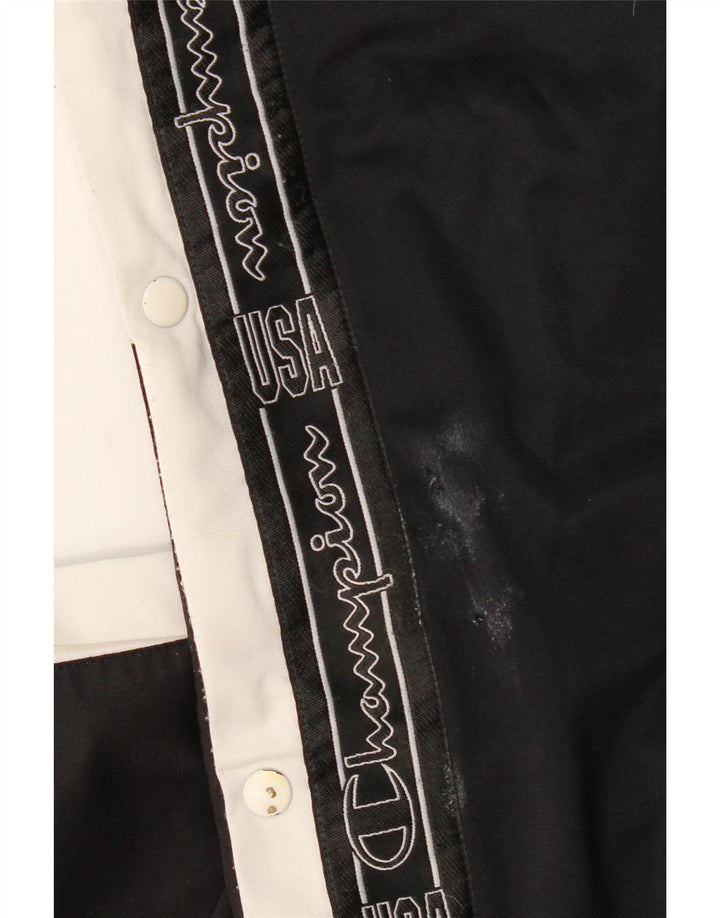 Champion Mens Graphic Tracksuit Trousers Medium Black Colourblock