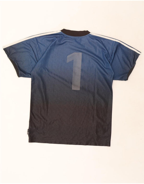 Adidas Mens Graphic T-Shirt Top Small Blue Colourblock