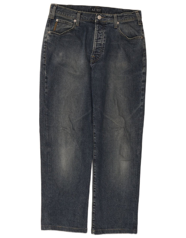 Мужские прямые джинсы Armani W32 L27 темно-синие, хлопок