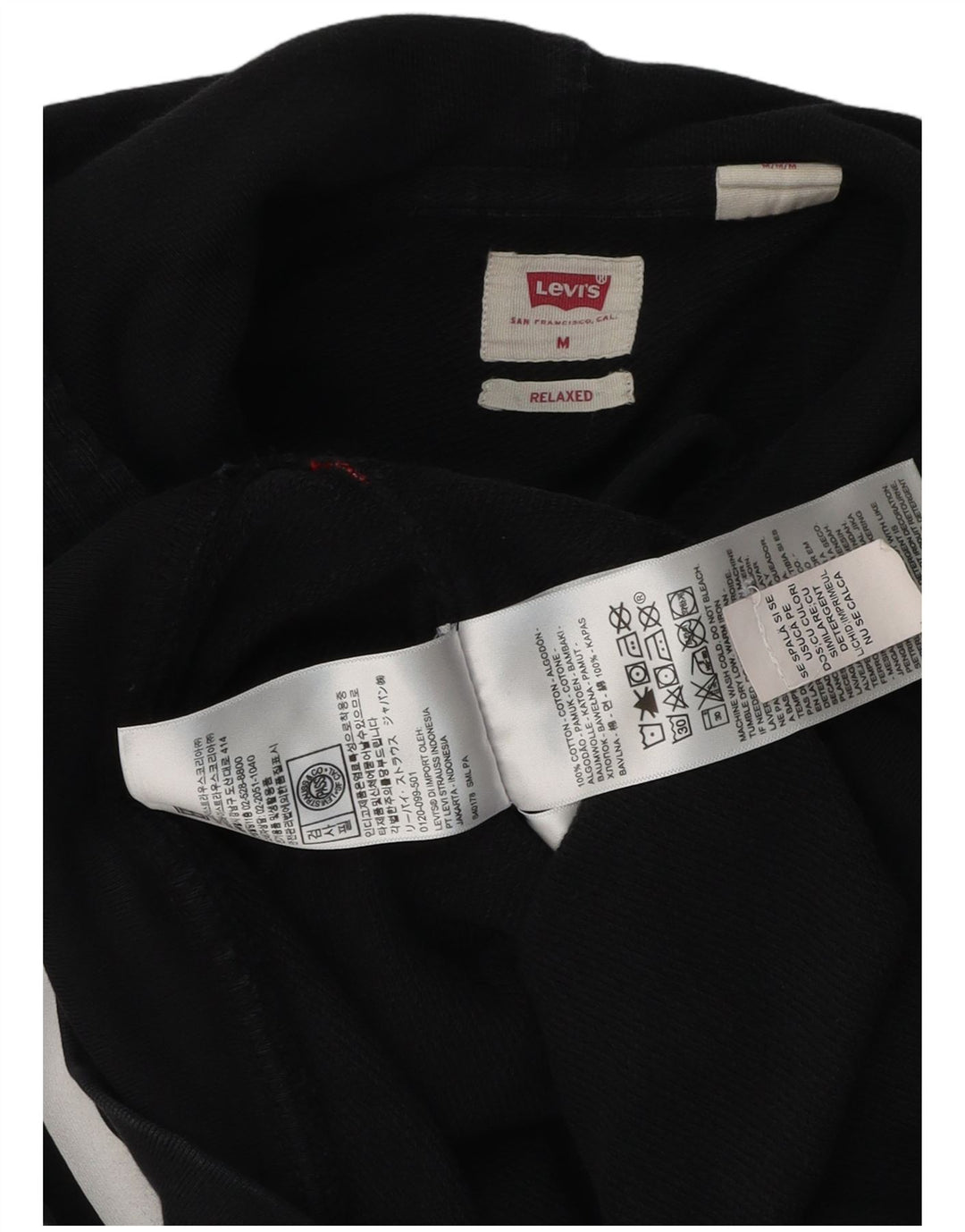 Maglione con cappuccio grafico da uomo Levi's in cotone nero medio