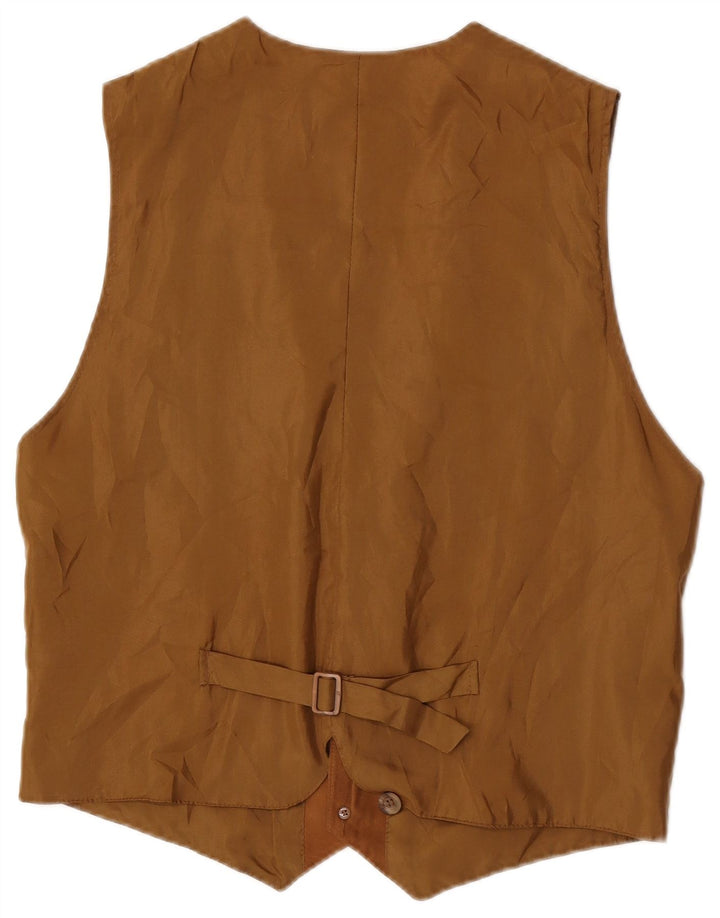 James Dillon Herren-Wildlederweste, mittelbeiges Leder