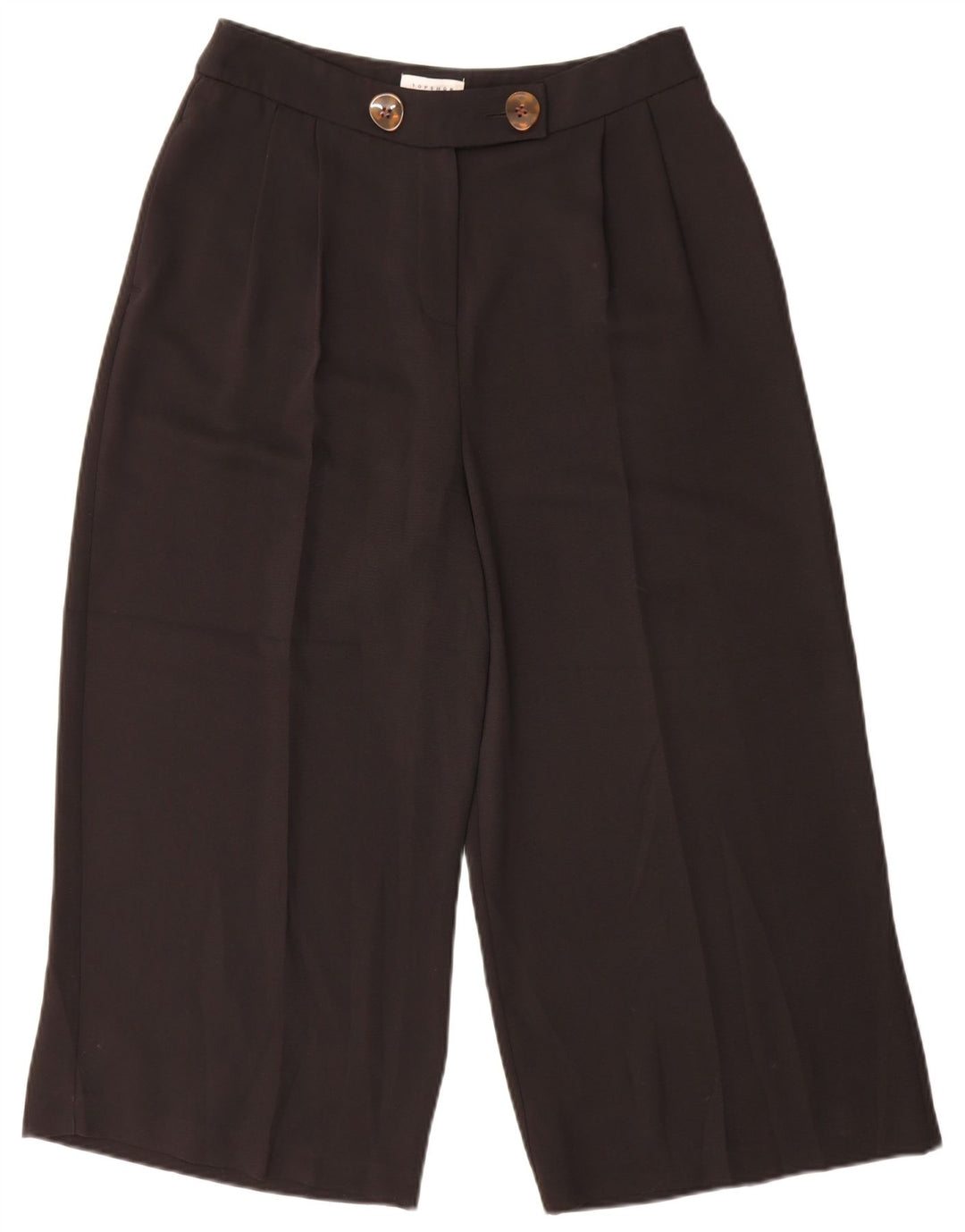 Topshop Womens Pegged Capri Trousers UK 12 Medium W30 L21 Black Polyester