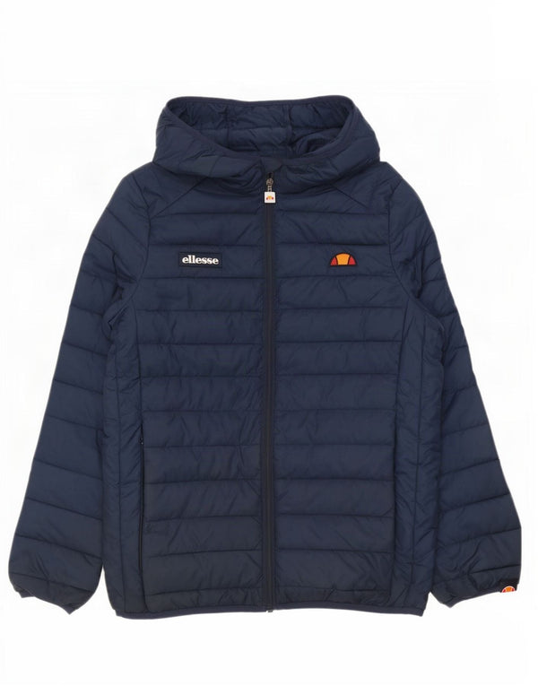 Ellesse Chaqueta acolchada con capucha para hombre UK 36 Small Poliéster azul marino
