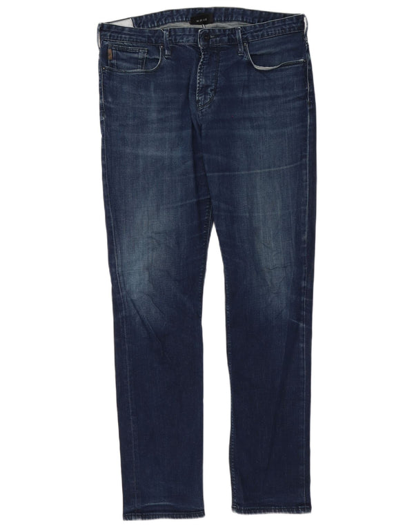 Emporio Armani Masculino Slim Jeans W33 L32 Azul Algodão