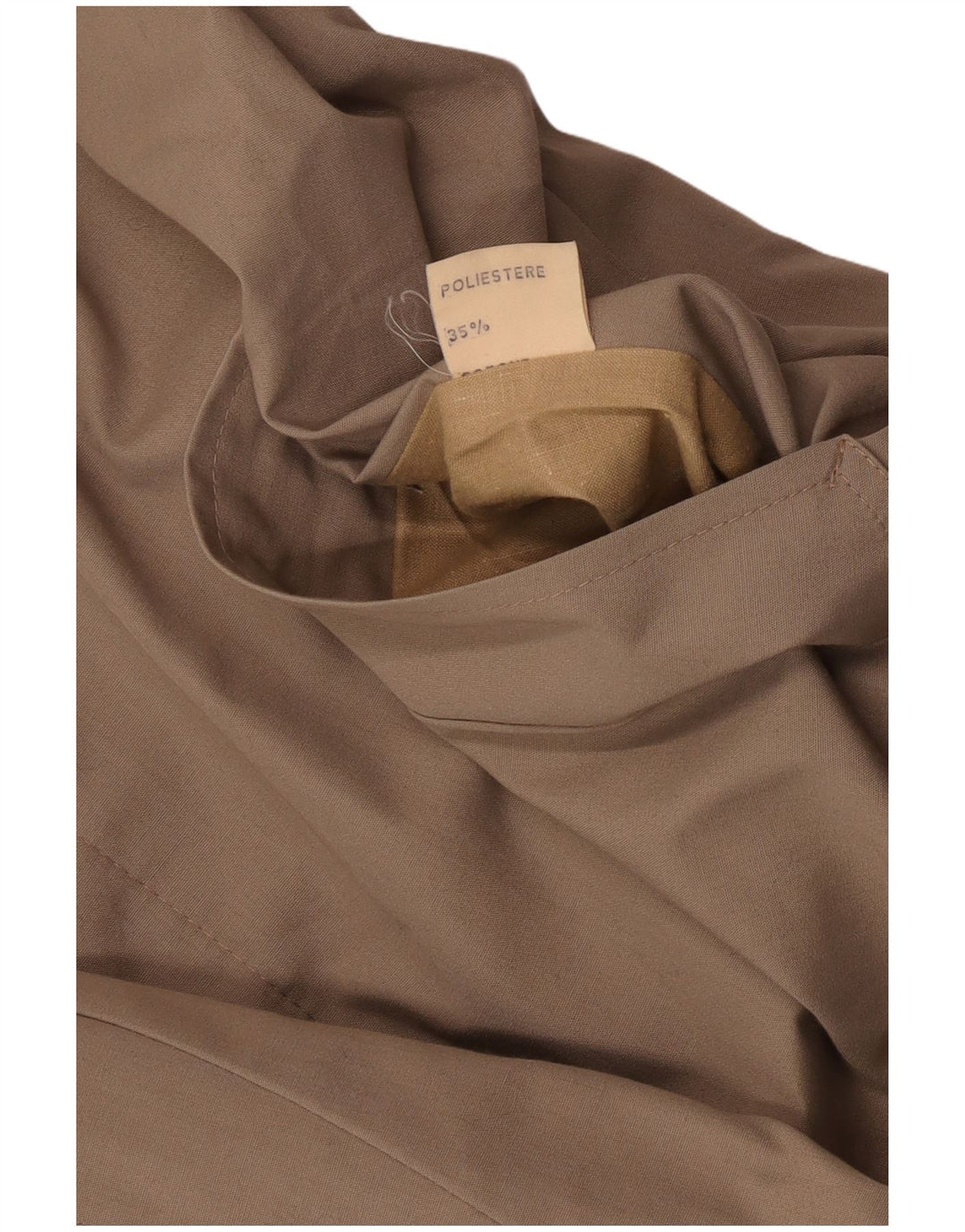 Vintage Mens Reversible Overcoat UK 40 Large Beige Check Polyester