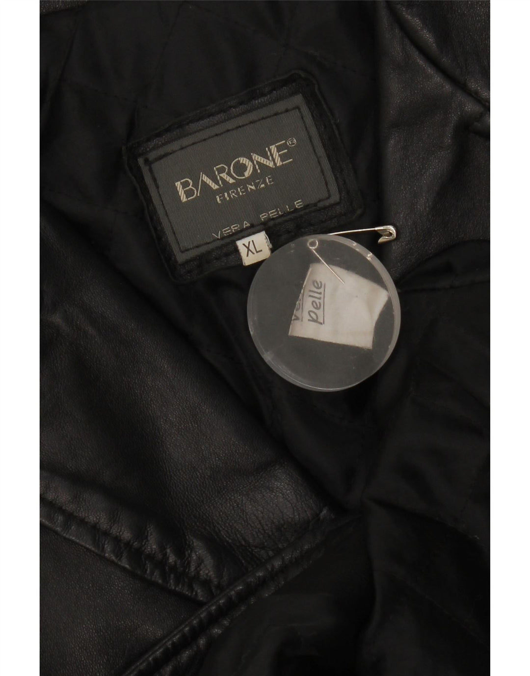 Barone Damen Ledermantel UK 18 XL Schwarzes Leder