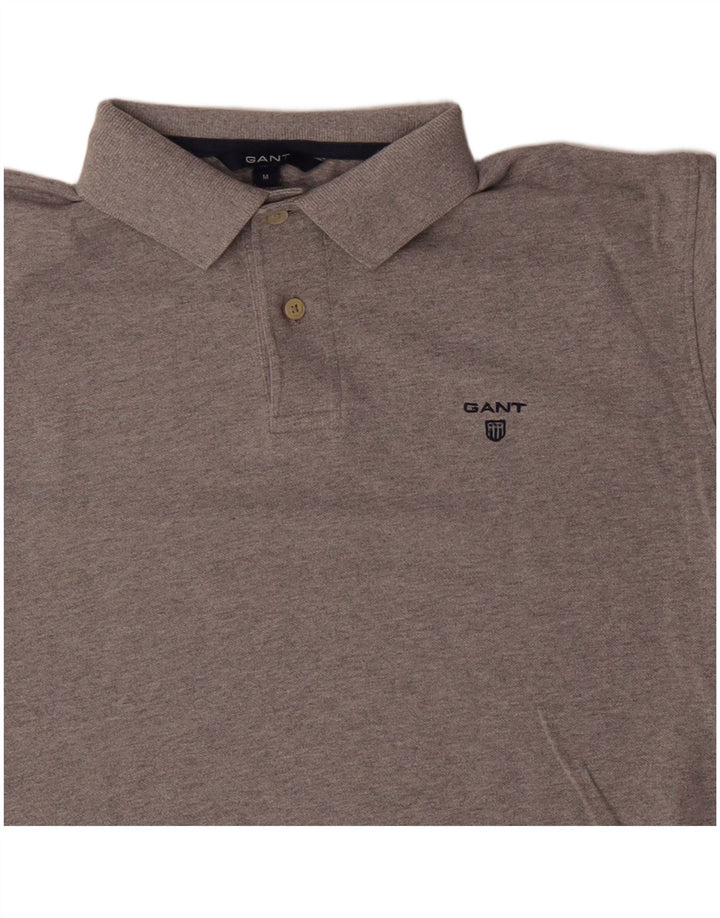 Gant Herren-Poloshirt aus mittelgrauer Baumwolle