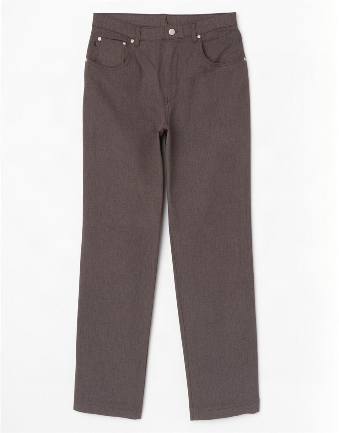 Pantaloni Casual Dritti Uomo Trussardi W35 L32 Poliestere Grigio