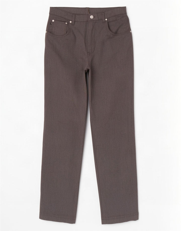 Pantaloni Casual Dritti Uomo Trussardi W35 L32 Poliestere Grigio