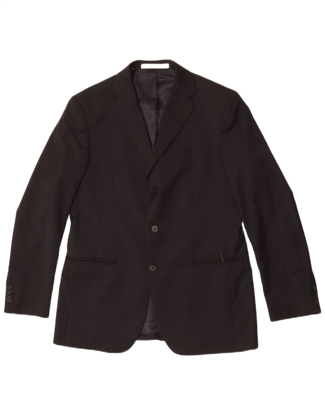 Ferre Herren-Blazerjacke mit 3 Knöpfen, IT 52 XL, schwarze Wolle