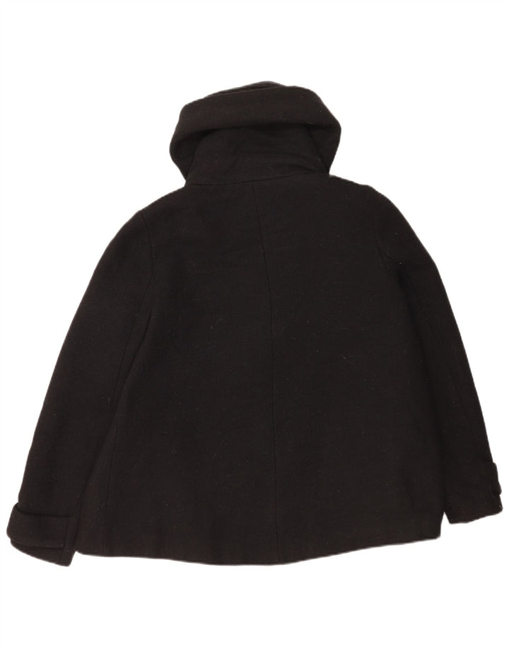 Zara Dame Hooded Bomber Jacket UK 14 Medium Black Polyester