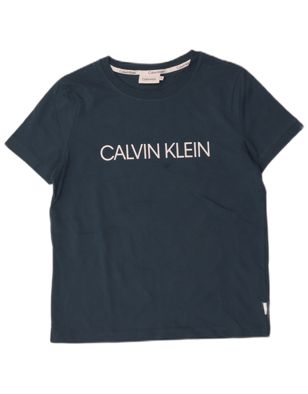 Calvin Klein Mens Graphic T-Shirt Top Medium Navy Blue Cotton