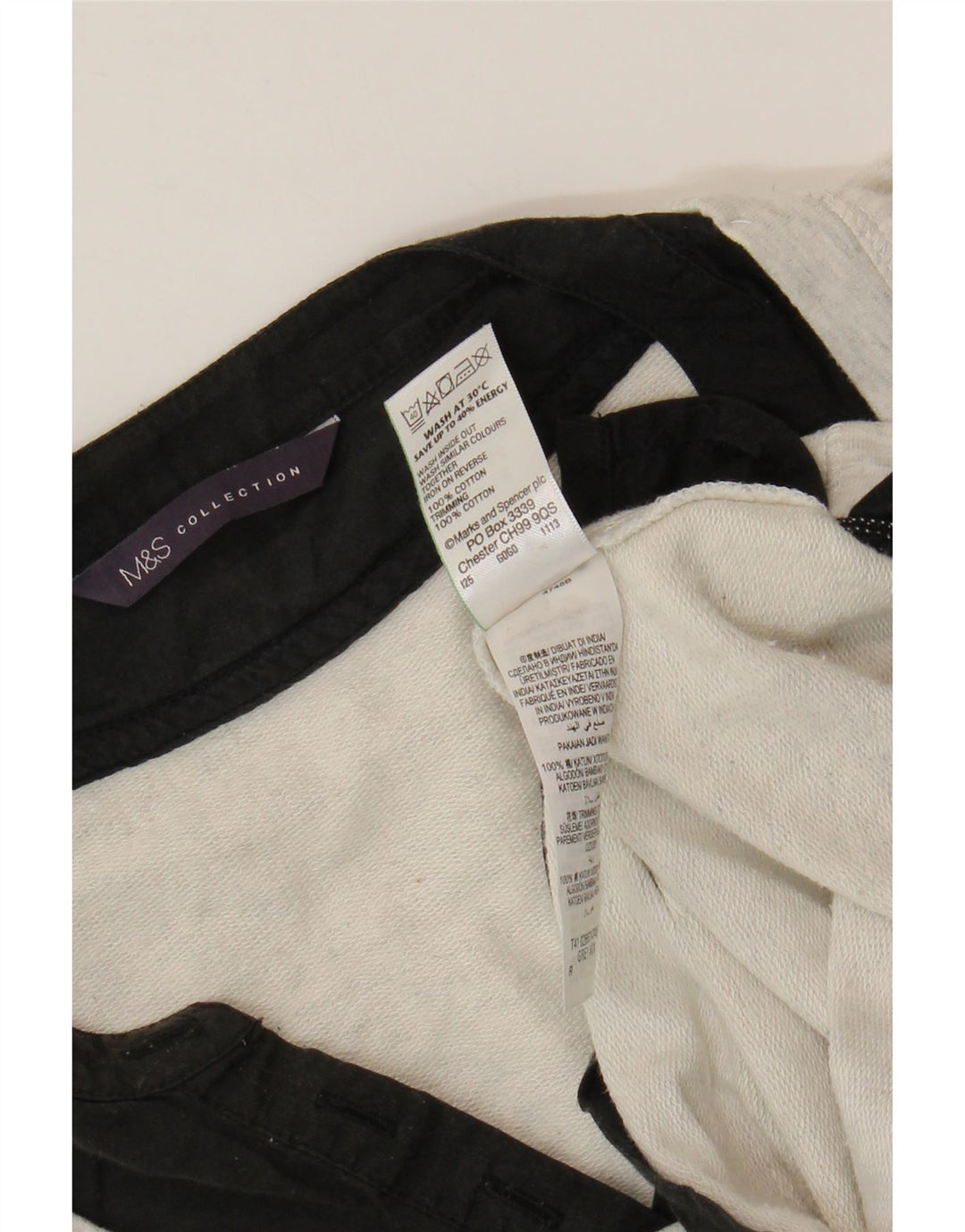 Marks & Spencer Womens Sweatshirt Jumper UK 16 Large Grey Colourblock