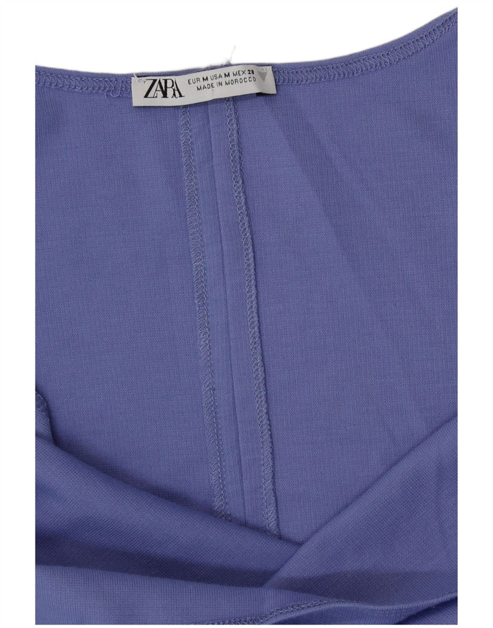 Zara Womens Sleeveless Bodycon Dress UK 12 Medium Purple Polyester