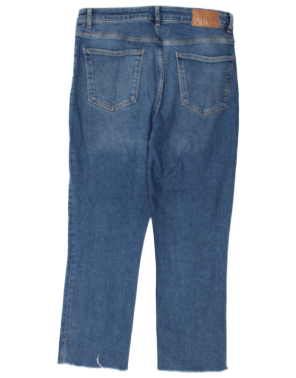 Zara Womens Cropped Jeans EU 42 Large W32 L25 Blue