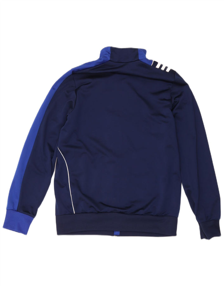 Adidas Boys Tracksuit Top Jacket 15-16 Years Navy Blue Colourblock