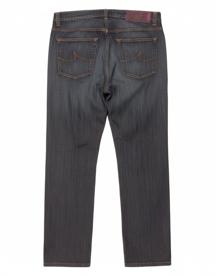 Iceberg Womens Slim Jeans W32 L32 Navy Blue Cotton