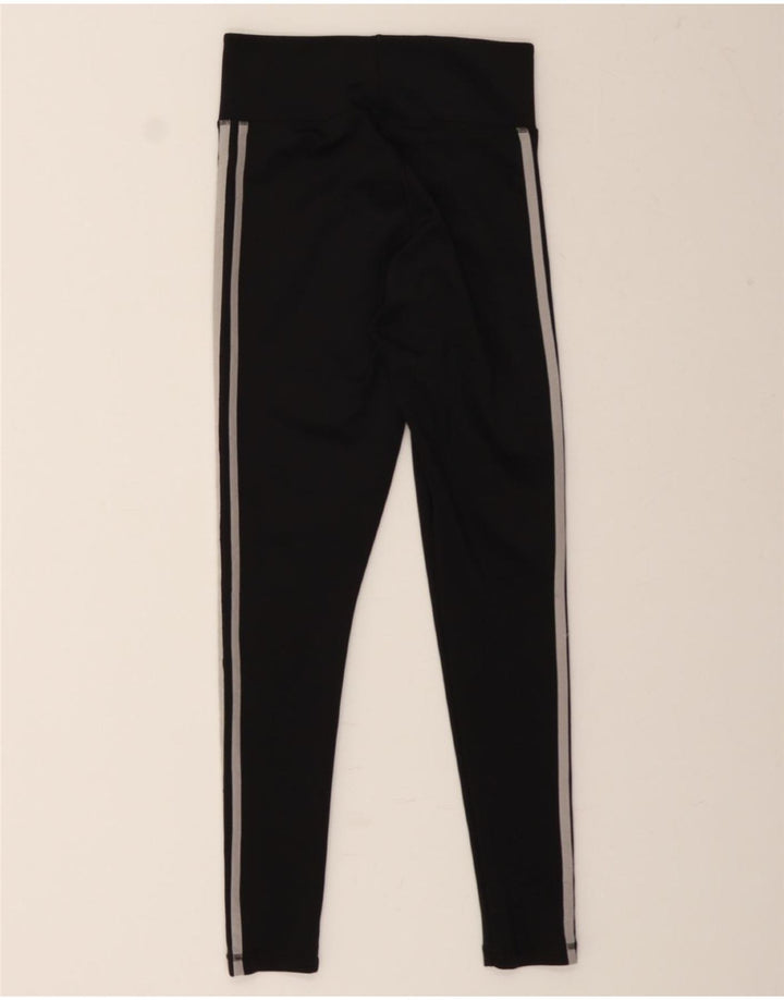 ADIDAS Womens Leggings UK 10 Small  Black Polyester Vintage Adidas and Second-Hand Adidas from Messina Hembry 
