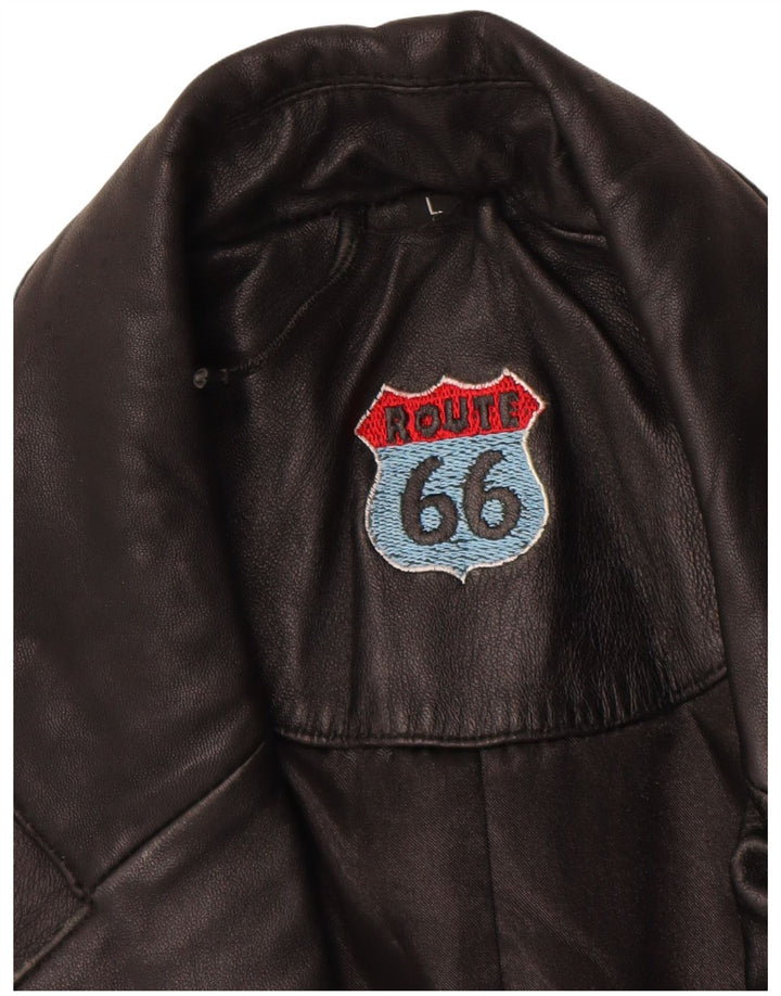 Route 66 muška kožna jakna UK 40 velika crna koža
