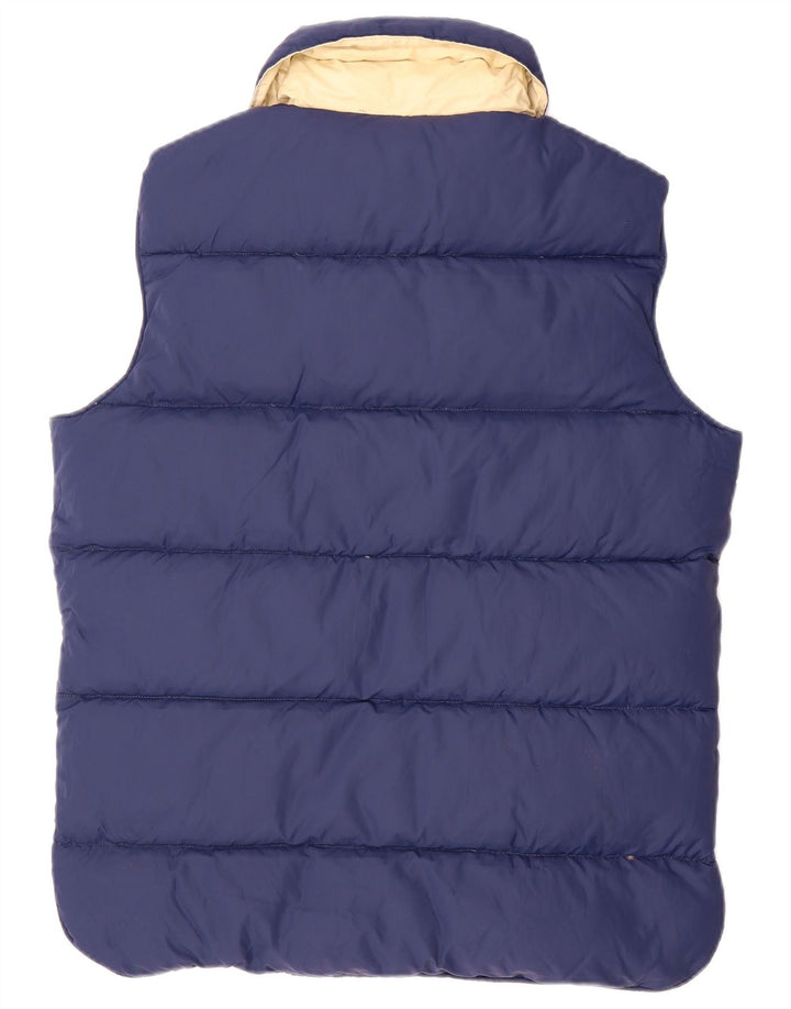 Dolomite Mens Reversible Padded Gilet UK 38 Medium Navy Blue Cotton
