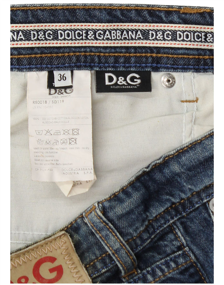 DOLCE & GABBANA Womens Straight Jeans W36 L35 Blue Cotton