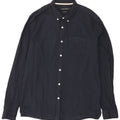 Camisa de corte personalizado para hombre de French Connection, talla grande, de algodón azul marino