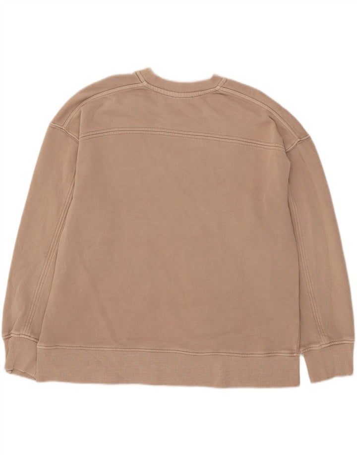 Zara Sweat-shirt surdimensionné pour femme UK 14 en coton beige moyen