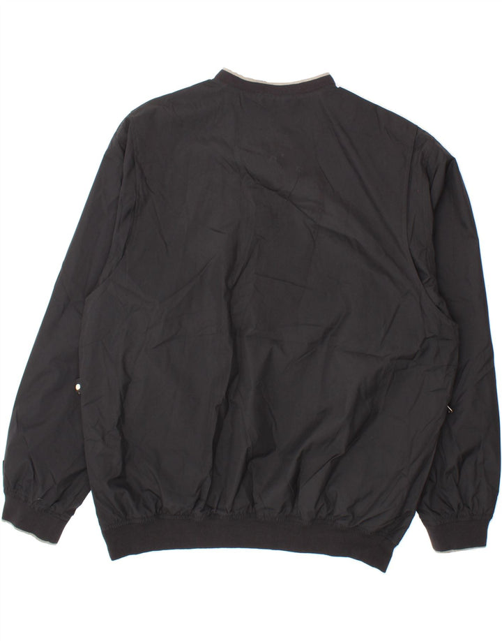 IZOD Mens Pullover Tracksuit Top Jacket XL Black Polyester Vintage Izod and Second-Hand Izod from Messina Hembry 