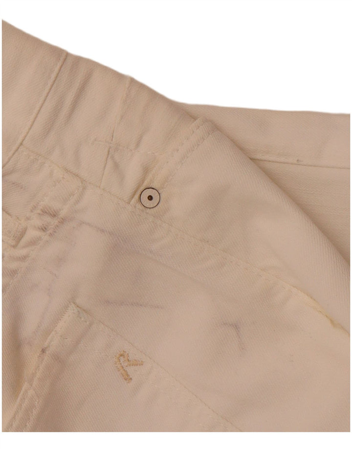 REPLAY Dame Straight Jeans W33 L28 Off White Bomuld