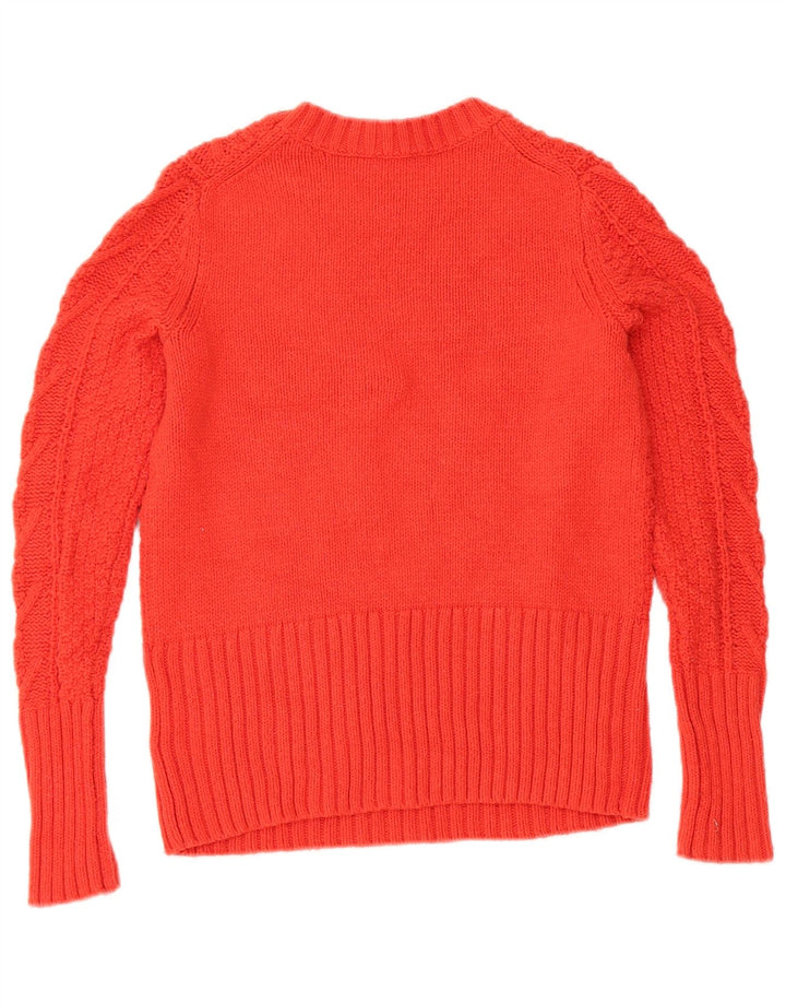 Gap Womens Crew Neck Jumper Sweater UK 10 Small Red Cotton
