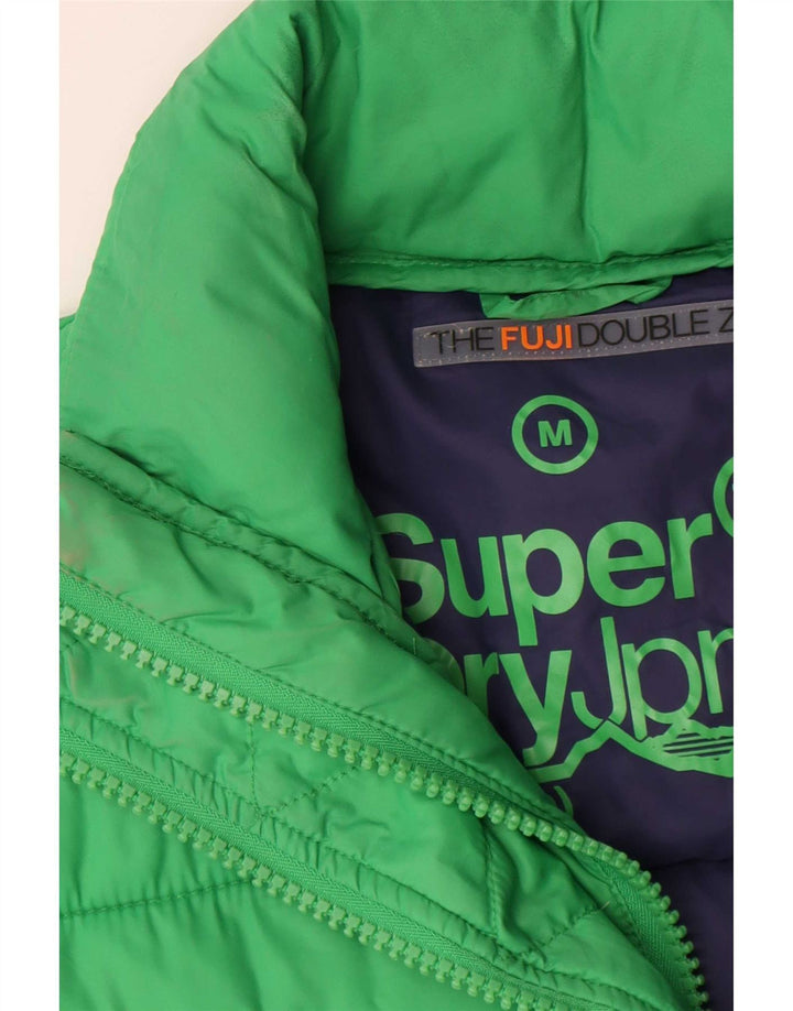Jachetă căptușită Superdry pentru femei UK 14 Poliester verde mediu