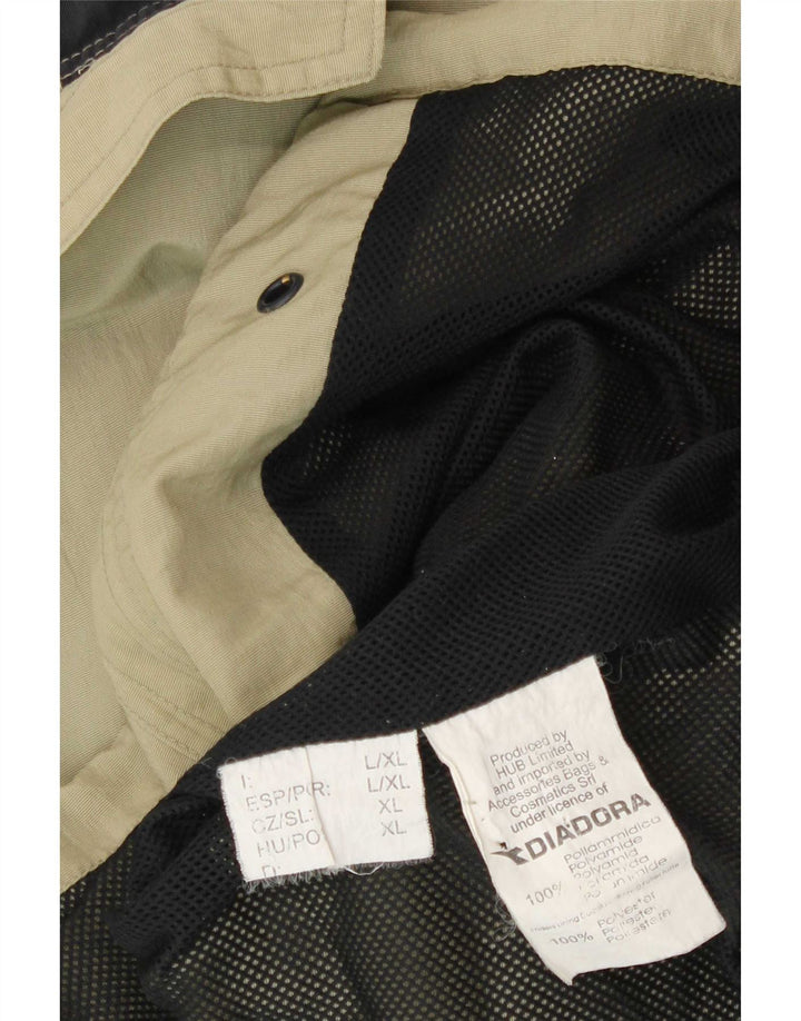 Diadora Mens Rain Jacket UK 40 Large Beige Polyamide