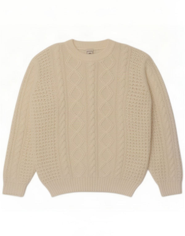 C&A Herre sweater med rund hals, Medium Off White Akryl