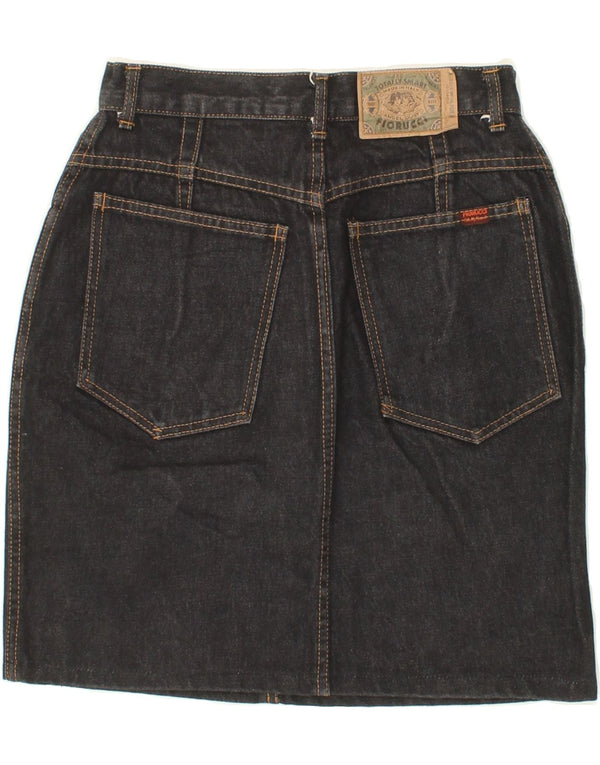FIORUCCI Womens Denim Skirt IT 44 Medium W26 Grey Cotton