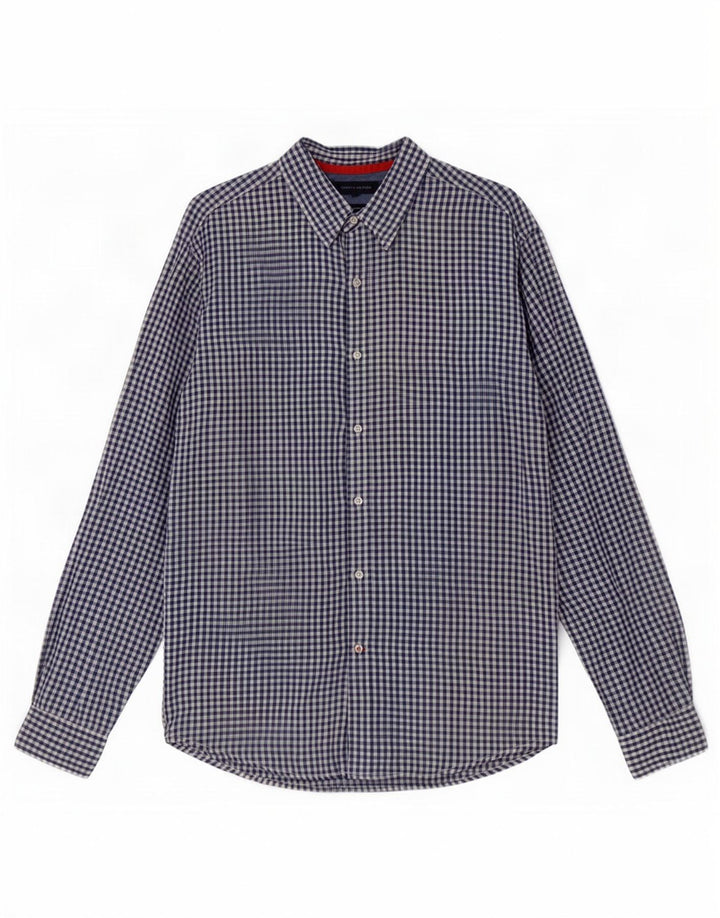 Camisa Tommy Hilfiger Hombre Lino Vichy Azul Medio