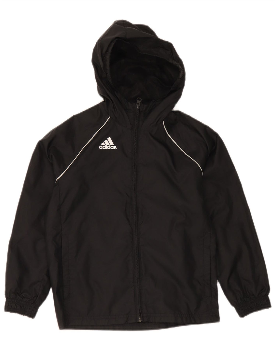 Adidas Chubasquero con capucha para niño 7-8 años Negro Poliéster